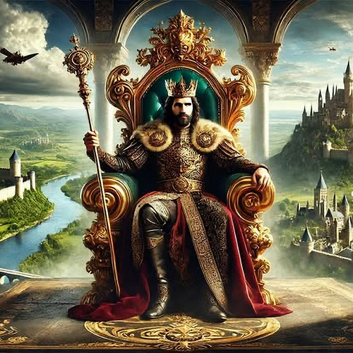A king on his throne